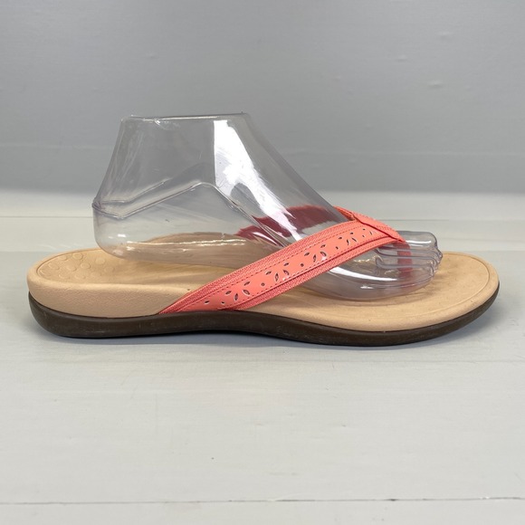 Vionic Shoes - Vionic Casandra Thong Sandals Womens Size 11 Pink Leather Orthotic Comfort Shoes